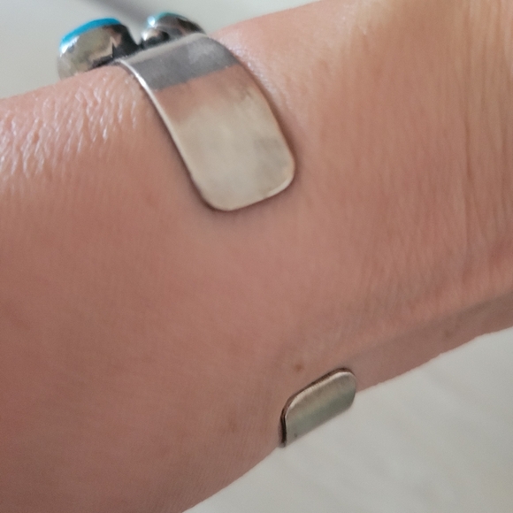 Turquoise Cuff Bracelet by Bobby Johnson - Picture 4 of 11